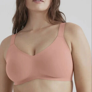 KNIX Padded V-neck 8+ Pink Ginger Bra Fits 42E, 40F, 42F